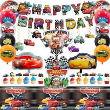 Lightning McQueen Birthday Party Supplies,38 Pcs McQueen Car Decoration Balloons