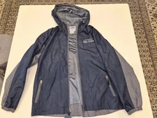 NEW Navy Charcoal Ohiopyle 81 Belle Vernon Pa Hooded Windbreaker Men's Large