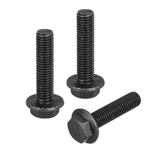 3pcs M12-1.75x50mm Hex Serrated Flange Bolts 10.9 Grade Carbon Steel Screws