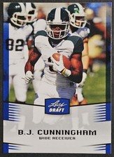 2012 Leaf Draft Blue #4 B.J. Cunningham Rookie RC Miami Dolphins Michigan State