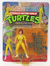 New Sealed Playmates TMNT April O Neil Blue Stripe 1988 10 Back Ninja Turtles