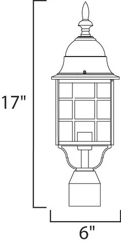 Maxim Lighting 1052BK North Church Post Light or Accessories Black - Picture 2 of 2