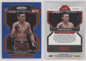 2022 Panini Prizm UFC Blue Prizm /199 Sumudaerji #114 Rookie RC