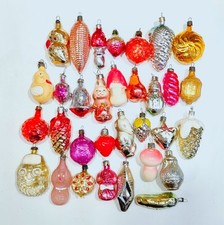 Soviet Glass Christmas Ornament 1950s USSR Vintage Tree Xmas Decoration