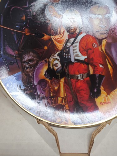 Star Wars Trilogy Hamilton Collector Plate by Morgan 1992 w/ COA - Picture 3 of 9