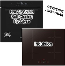 Herdset Backofen Daewoo mit PKM Induktionskochfeld Hydrolyse TouchSlider Booster