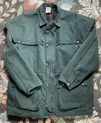 Vtg Carhartt CW043 Duck Bushman Cape Jacket Rain Coat Blanket