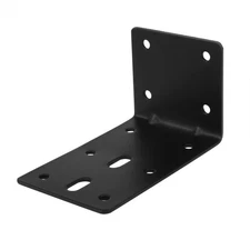 10 Pcs 4" Black Steel L Right Angle Bracket, Corner Brace Thick 1.8 mm,Max.Lo...