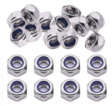 Lock Nuts M10 x 1.5mm (20Pcs) Metric Hex Locknut, 304 18-8 Stainless Steel Nu...