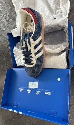 adidas Samba OG Herren Sneaker blau weiß rot 2024 EU 42 Wildleder IE9534