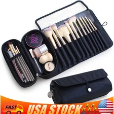 Large Capacity Makeup Cosmetic Bag Toiletries Cosmetic Brushes Travel Organizer