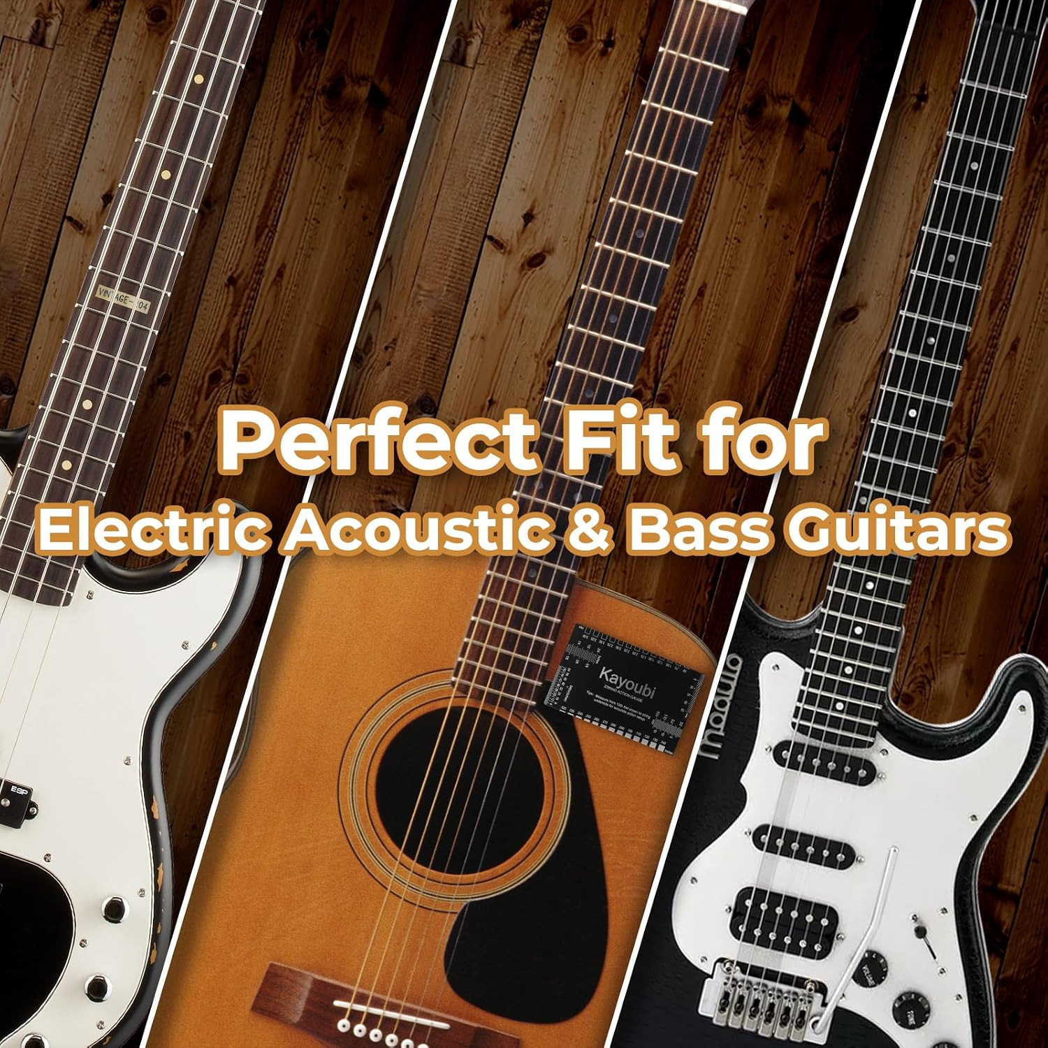 String Action Gauge, Righello Altezza, Strumento di Setup Liutaio Basso Chitarra foto 3