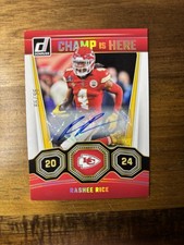 2024 Panini Donruss Rashee Rice Champ Is Here Auto /98 - Chiefs