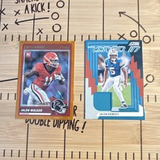2025 Patch & Numbered Lot (2 Cards) - Jalon Walker RC /799 - Jalen Ramsey Patch
