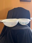 Pyrex Cinderella Mixing Bowls “Amish Butterprint” Pattern  #444 4 Qt, #443 2.5Qt
