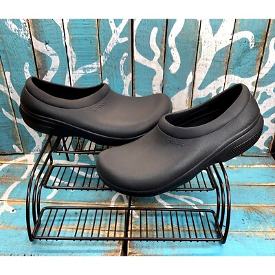 NEW Crocs On-The-Clock Work Clogs Black Comfort Non-Slip-on Unisex
