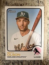 2022 Topps Heritage MATT OLSON 1973 Oversized Box Topper ATHLETICS #OB-MO