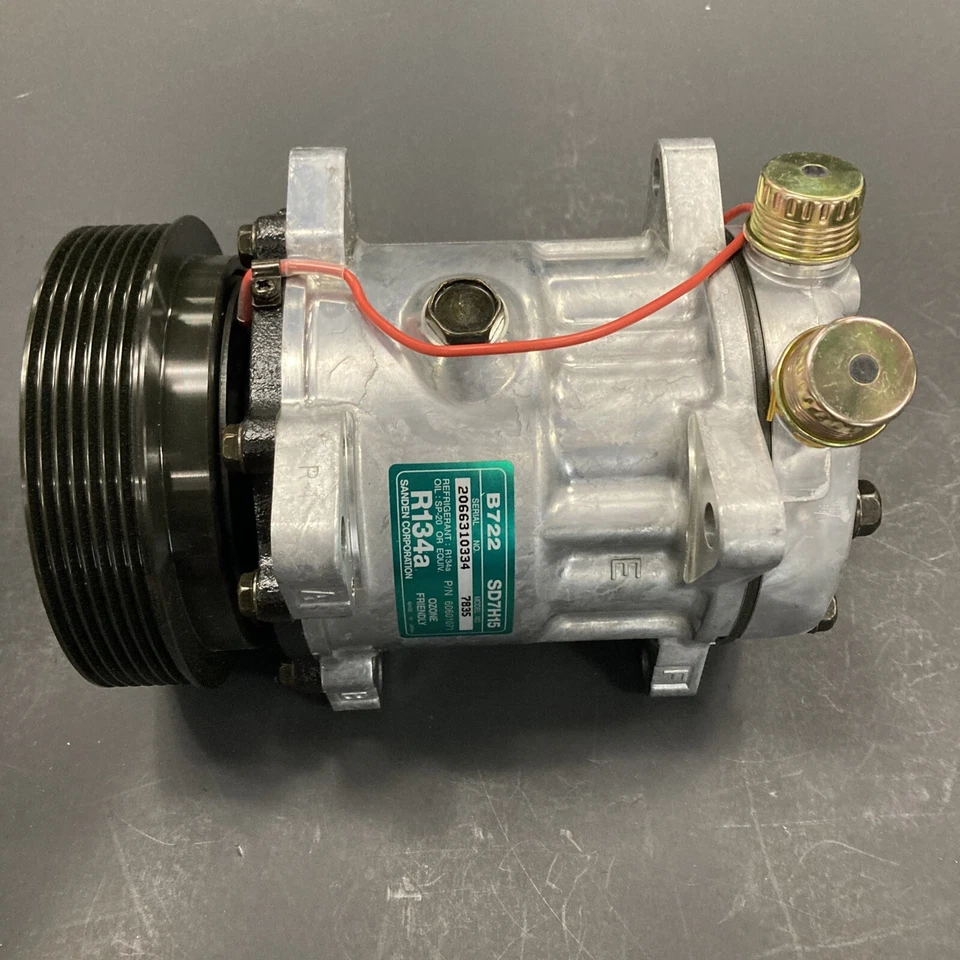 60601071 Alfa Romeo 164 3.0 24V - Compresor de aire acondicionado OEM Sanden SD7H15 Foto 3 de 4