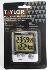 Cooking Timer Alarm Taylor Event Timer  Dual Clock Model 5828 