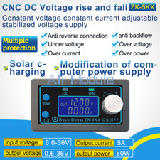 ZK-5KX CNC DC DC Buck Boost Converter CC CV 0.6V-36V 5A Power Module Adjustable