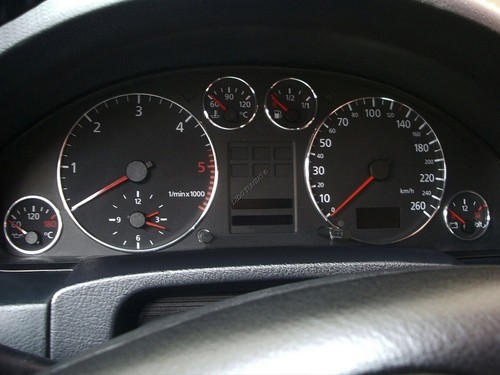 For Audi A6 C5 1997-2004 Polished Aluminum Trim Rings for Instrument Cluster x6 - Picture 7 of 9