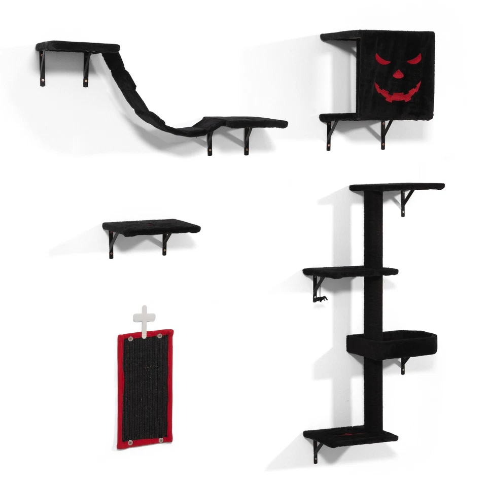 5 шт. готическая настенная мебель для кошек, сделай сам кошачьи стены игровая площадка для спальни - Изображение 3 из 4