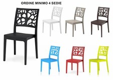 Sedia Interno Esterno Teti da Pranzo Giardino Sedie in Polipropilene Ristorante