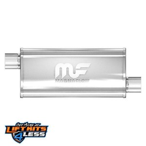 Gibson 55105S Universal Performance Muffler Oval 2.25/" Dual In//Dual Out