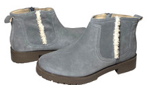 Vionic Aslynn Size 9 Gray Water-Repellent Suede Lug Boot