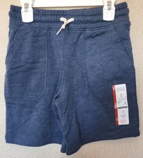 Wonder Nation Boys Terry Shorts Blue Size M 8 Comfort Waist BRAND NEW