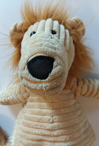 Lindo peluche de peluche Jellycat Lion Cordy Roy de 15" dorado suave amarillo tostado - Imagen 5 de 7