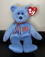Ty Orig Beanie Babies  AMERICA  9/11 Memorial Bear, Sept 11, 2001-Retired NWMT