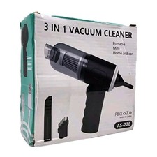 3 In 1 Portable Mini Home And Car Vacuum Cleaner AS-228, Black
