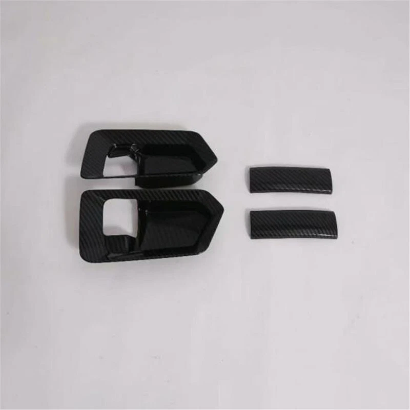 Carbon Fiber 4PCS Inner Door Handle Bowl Cover Trim For Toyota HIACE 2019-2024 — 第 2/4 张图片