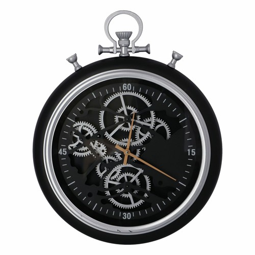Orologi da parete stile industrial orologio muro in metallo Meccanismo a vista - Foto 6 di 6