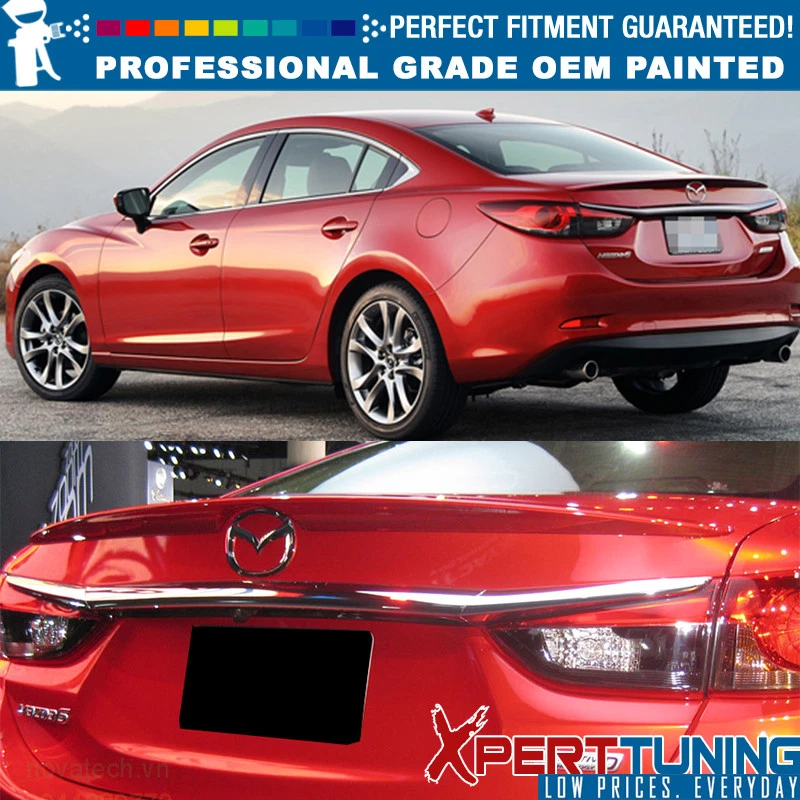 Fits 14-21 Mazda6 Sedan OE Factory Flush Mount Trunk Spoiler Painted Color Foto 2 de 4
