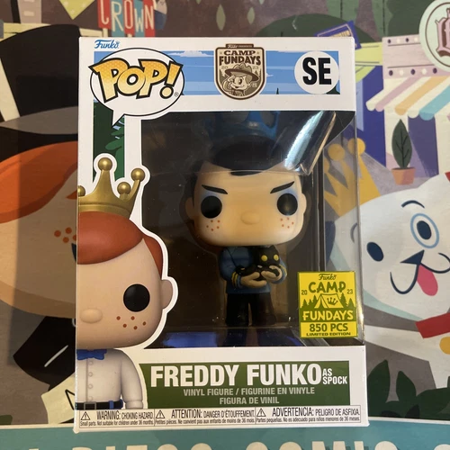 SDCC STICKER 2023 CAMP FUNDAYS FREDDY AS SPOCK  STAR TREK 850 PCS