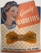 Carded Goody Barrette on Display Card Superb Image of a Beautiful Lady "NOS" T1