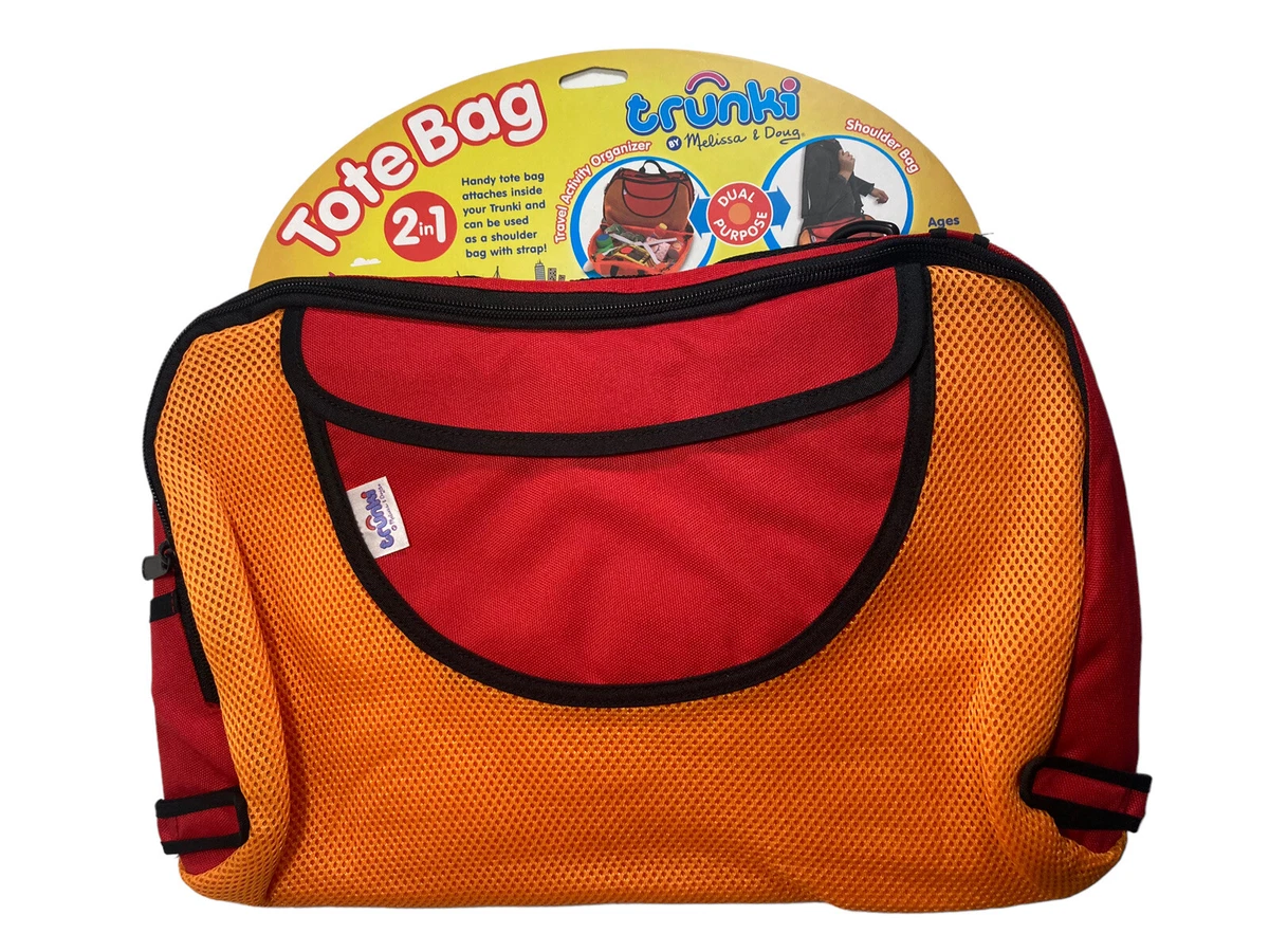 2 Melissa Doug Trunki 2 in 1 Zip Kids Tote Bag Shoulder Orange