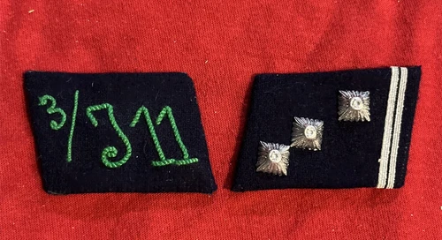 WW2 WWII German 3/J11 Stormtroopers Brown shirts Military collar tabs patches