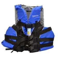 Wetline Boat PFD 11674 | 2XL / 3XL Adult Ski Vest / Life Jacket Blue