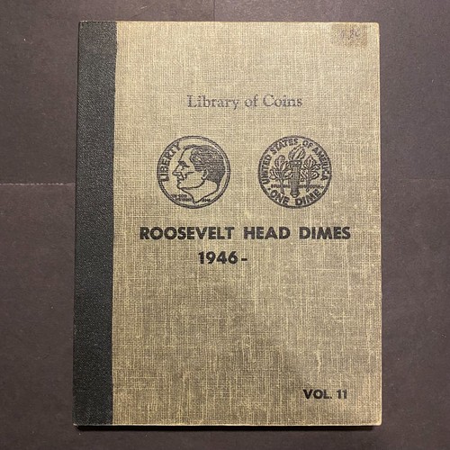 1946-1964 Roosevelt Dime Library of Coins Álbum P D Set - Imagen 1 de 4