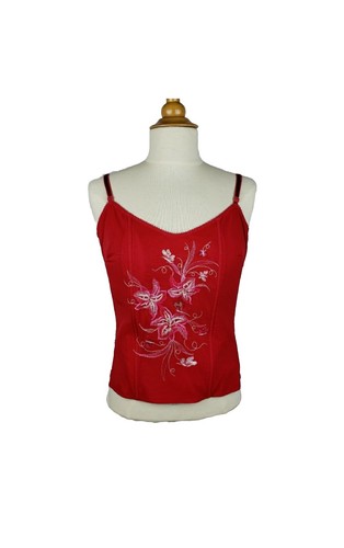 Fantasies by Morgan Taylor Corset Top Lace Embroidery Bustier Tummy Control L - 第 1/9 張圖片
