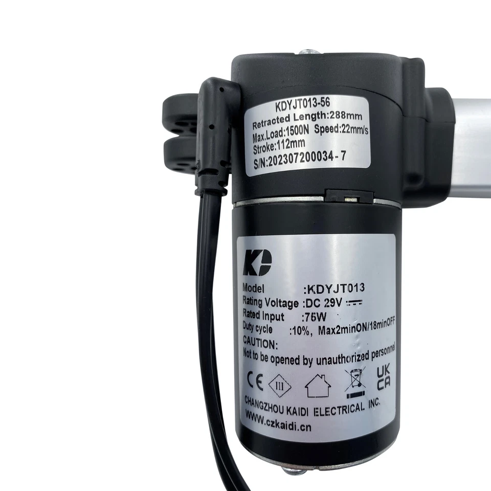 Atuador linear Kaidi Motor modelo KDYJT013-56 para sofá cadeira elevatória reclinável elétrica - Imagem 2 de 4