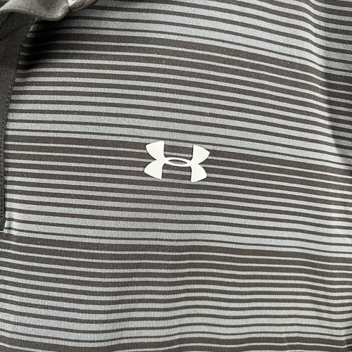 Polo homme Under Armour extra large coupe ample stretch Heatgear rayé - Photo 8/10