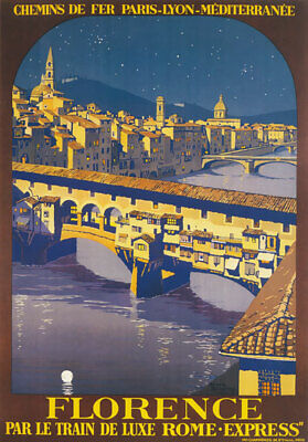 TX219 Vintage Florence French Railway Travel Tourism Art Poster Re-print A3