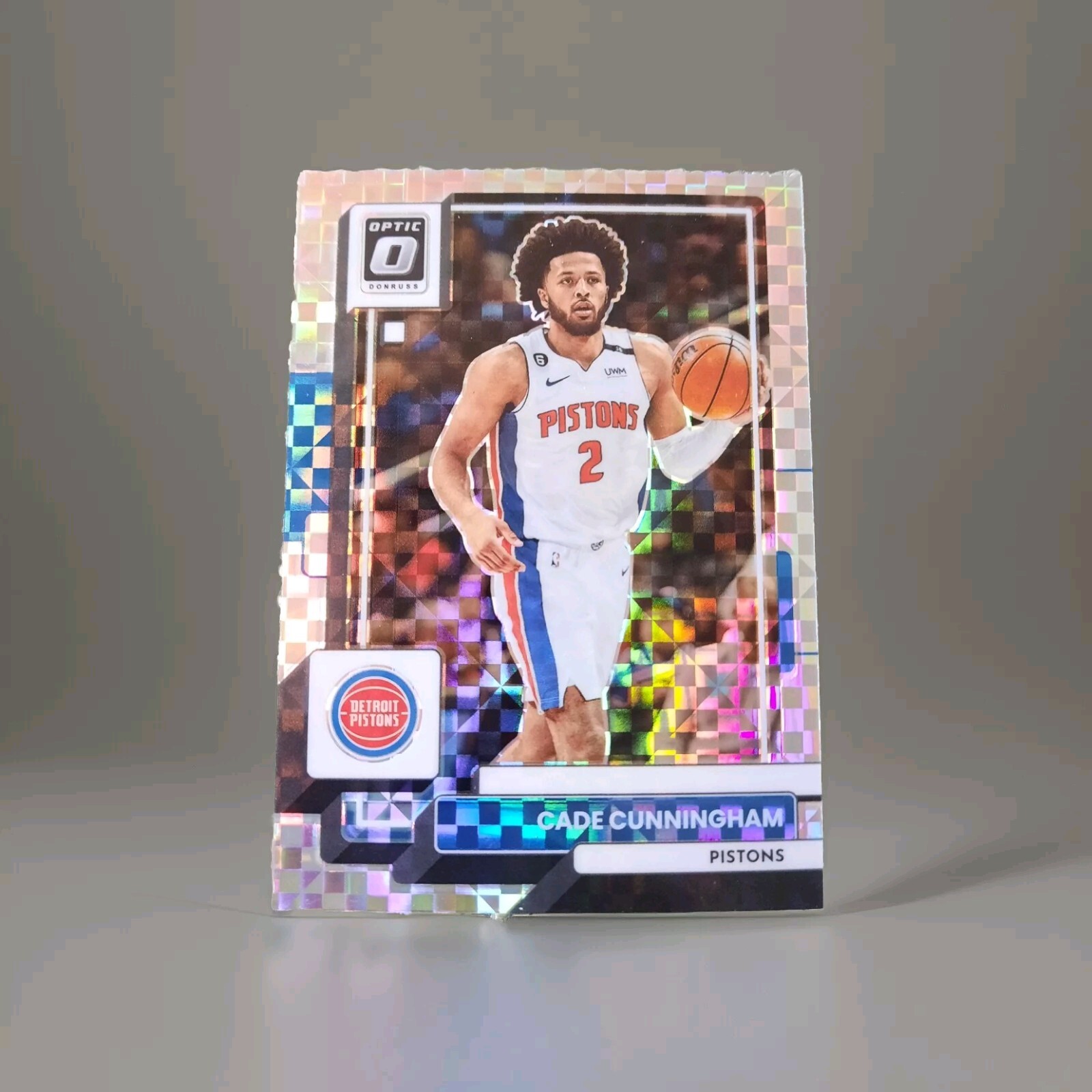 2022-23 Donruss Optic Cade Cunningham Checkerboard Prizm Case Hit Pistons #92