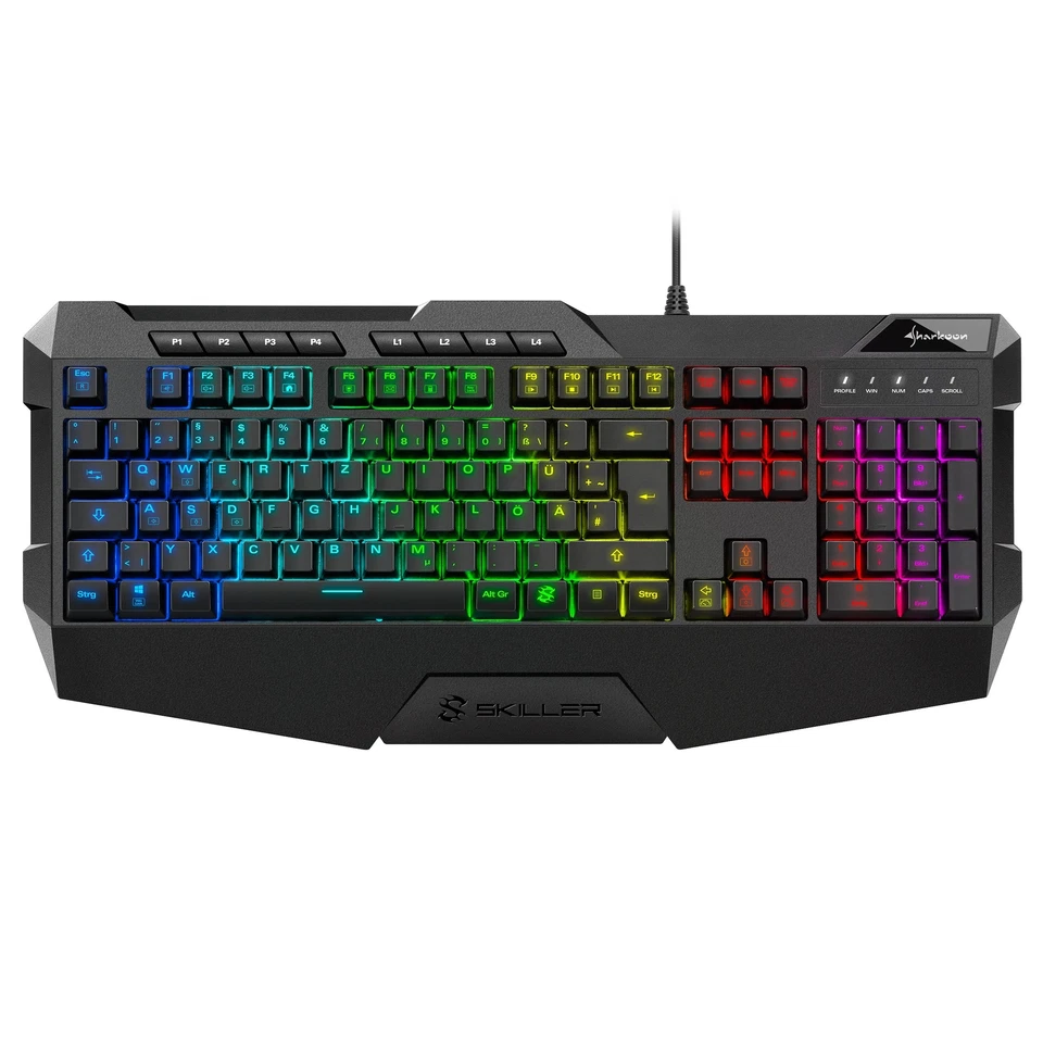 Skiller SGK4 Gaming Keyboard RGB N-Key-Rollover Deutsches Tastaturlayout schwarz - Bild 2 von 4