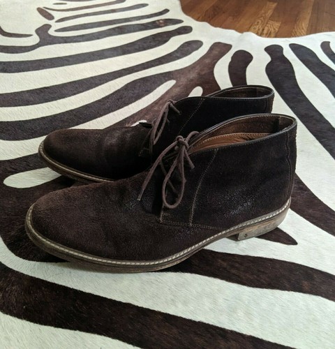 John Varvatos Chocolate Brown Suede 