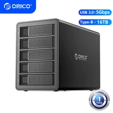 ORICO 5 Bay External Hard Drive Enclosure USB 3.0 for 3.5'' HDD w/ 150W Adapter
